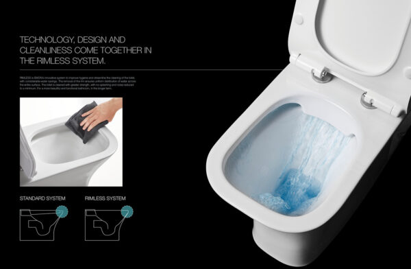 DT2215 Rimless Two Piece Water Closet - Image 2